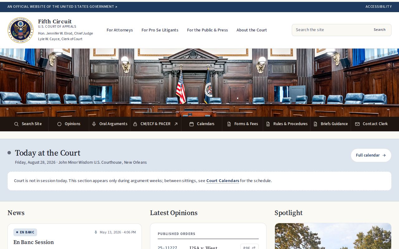 Simpson County civil docket Fifth Circuit Court of Appeals page