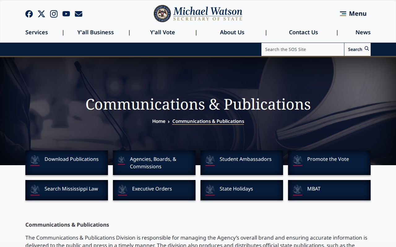 Simpson County court dates Secretary of State publications information