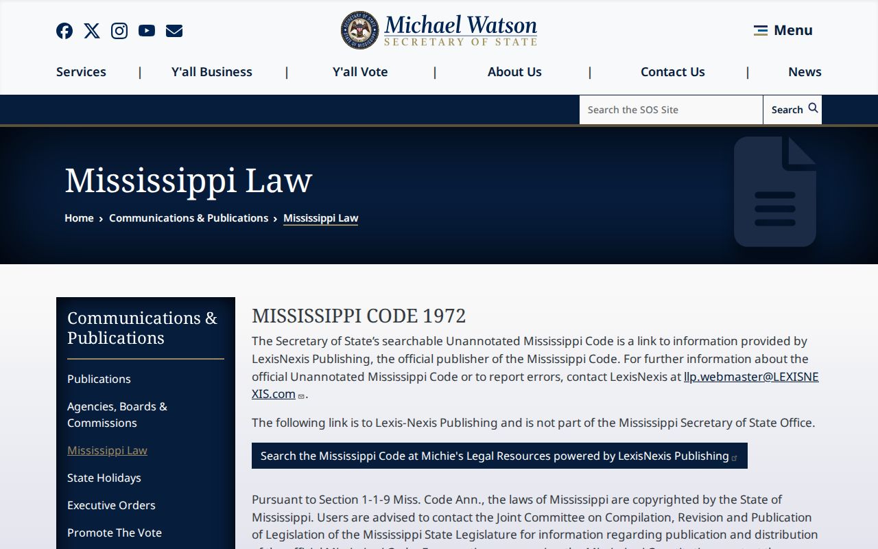 Simpson County court records Mississippi law source page