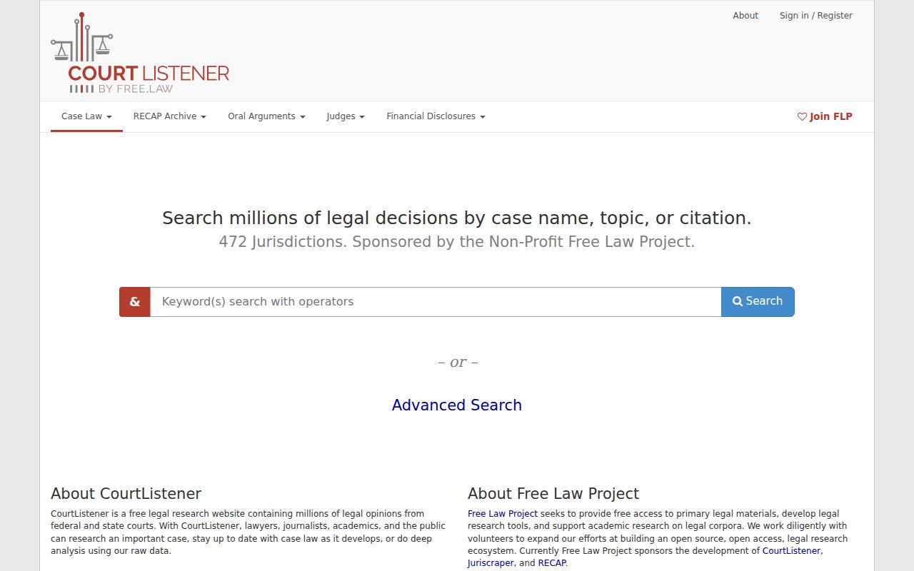 Simpson County court docket federal docket research interface