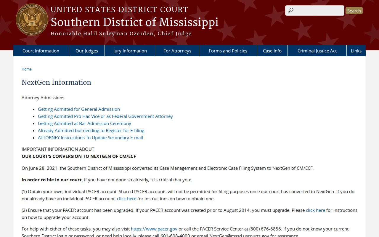 Simpson County court docket federal NextGen information