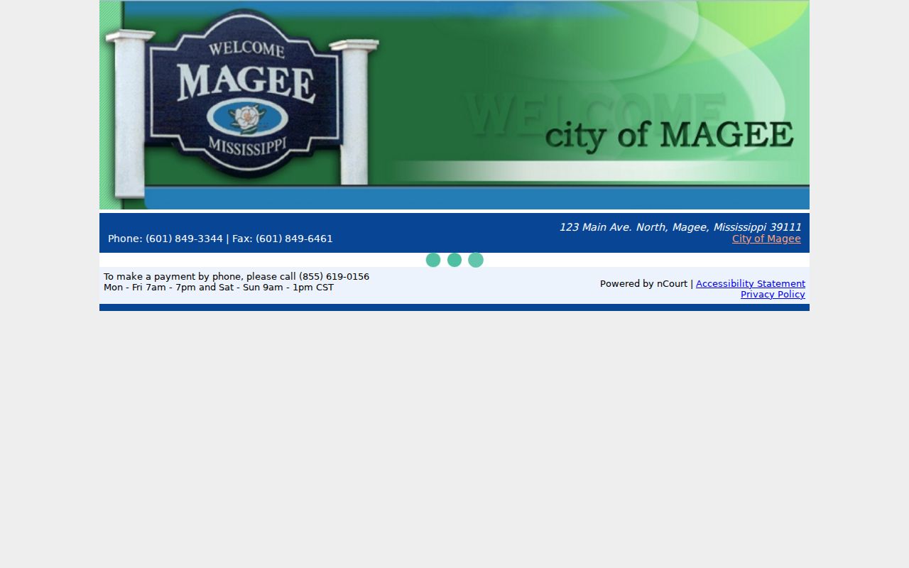 Simpson County traffic tickets Magee nCourt citation payment interface